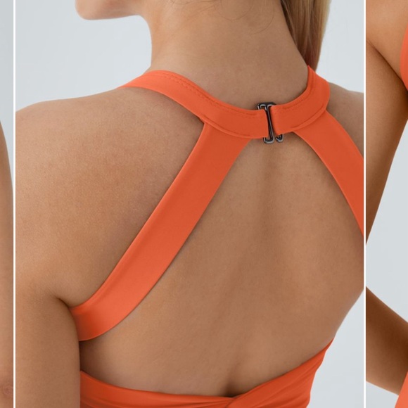 Halara Backless Twisted Active Dress Dusty Orange Sz Xs - Picture 5 of 11